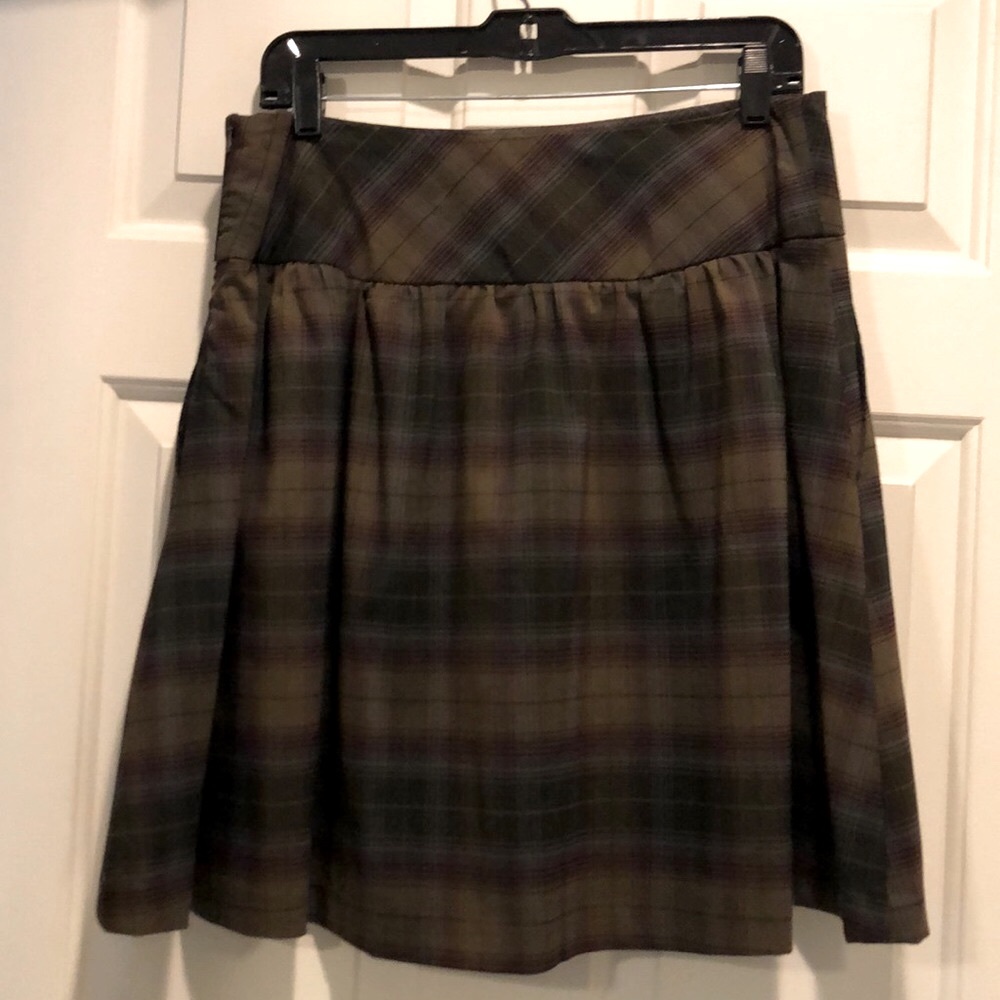 Larry Levine Plaid Skirt